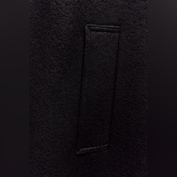 Zara HOODED WOOL CAPE. Black. One Size. New with Tags. - Picture 14 of 16